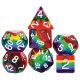 Resin Dice Clear Rainbow 7Pc Set