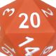 Orange Foam 5In D20 Dice