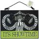 Beetlejuice Double Sided 8X6 Hanging Wood Sign