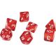 Dice Set - Poly - Translucent Red - Sirius Dice