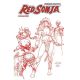 Red Sonja #13 Cover Q 1:10 Linsner Firey Red Line Art